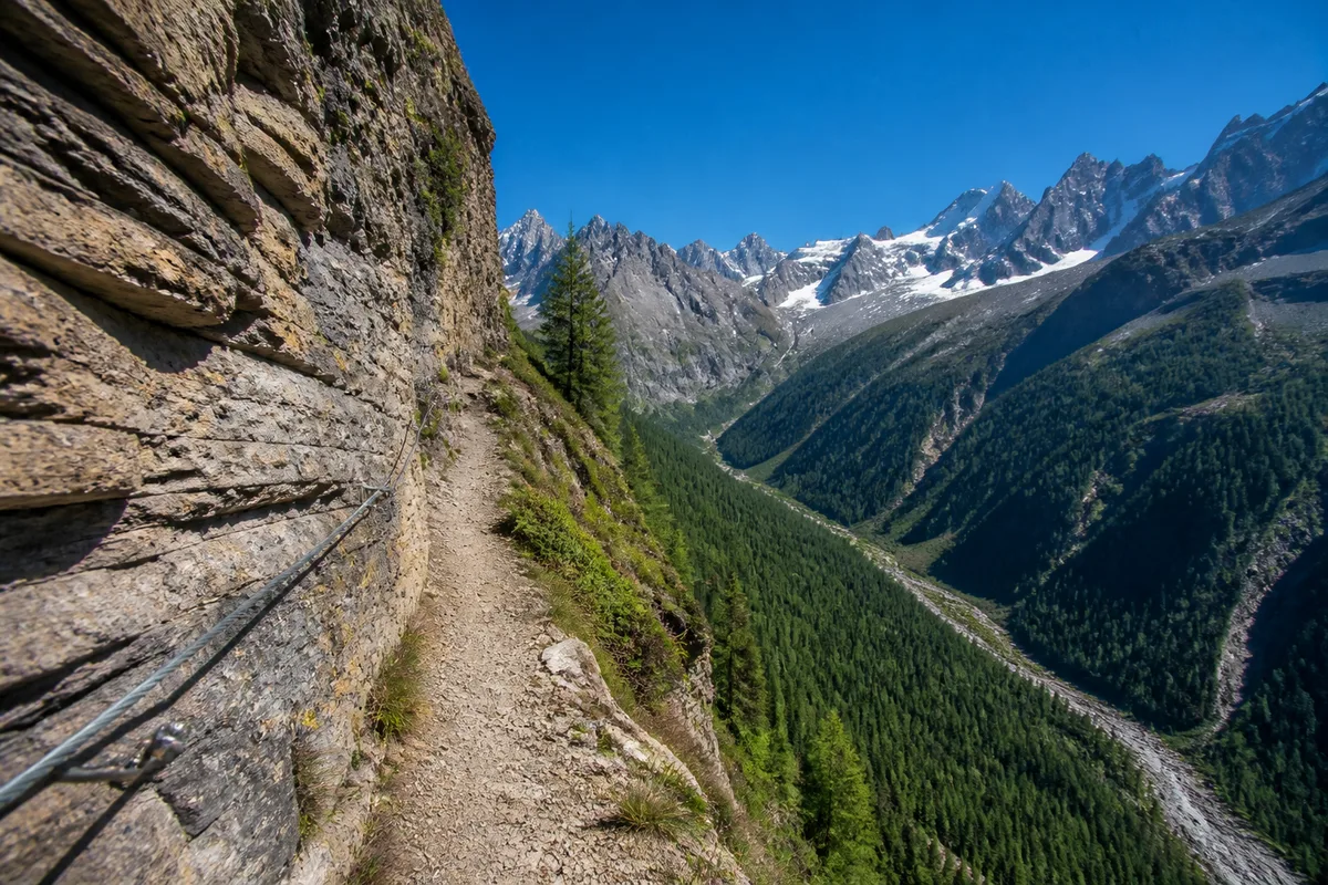 Route pavée serpentant au-dessus de la limite des arbres dans les Rocheuses